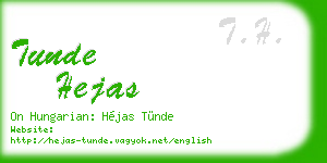 tunde hejas business card